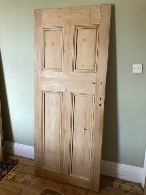 Pair of Vintage Pine Solid Wood Indoor Victorian Doors