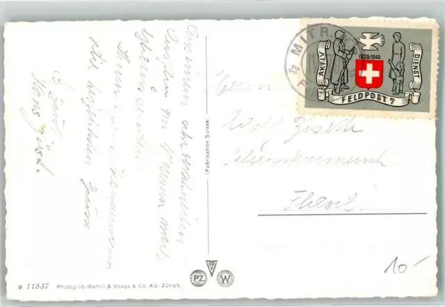 39368220 - Feldpost Aktiv Dienst Feldpost 7 1939/40 Soldatenmarke Phila Schweiz