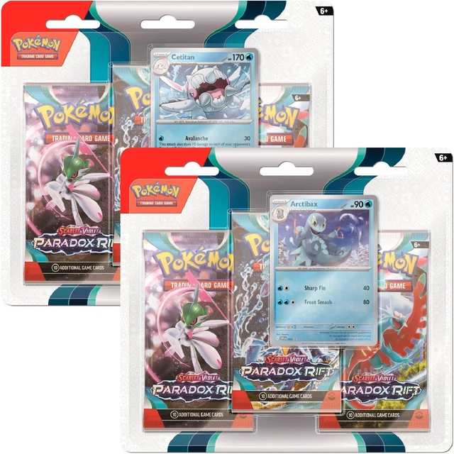 2 tripacks Pokémon Faille Paradoxe EV4 Balbalèze + Cryodo (Neufs FR)