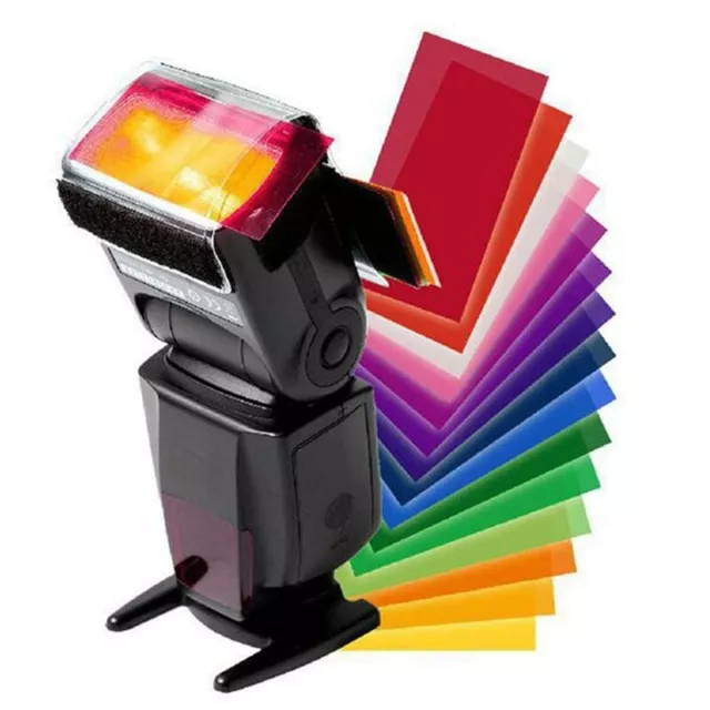 12 Colors/Set Flash Speedlite Color Filters Cards for /  Camera1327