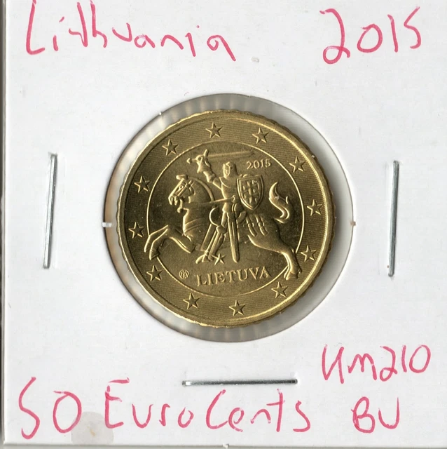 Coin Lithuania 50 Cents 2015 KM210