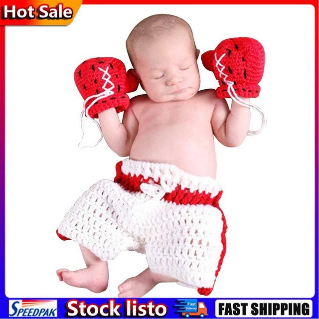 Baby Photography Prop Knitted Soft Newborn Boxing Gloves Pants Outfits Hot