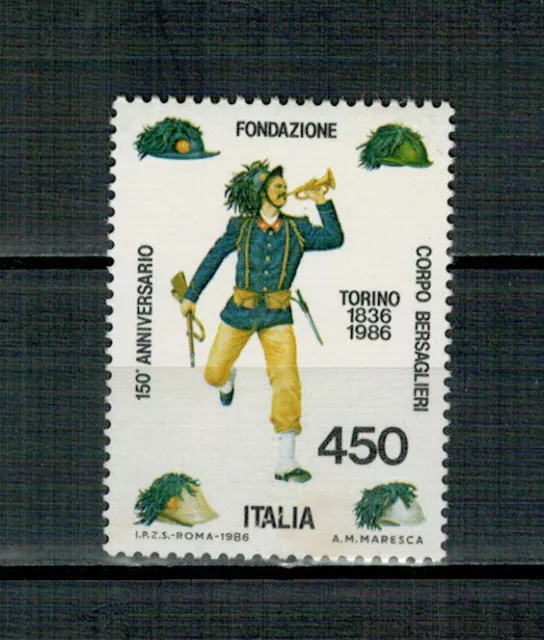 Italia - 1986 150° Anniversario Del Corpo Dei Bersaglieri - Serie Completa **Mnh