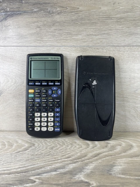 Texas Instruments TI-83 Plus Graphing Calculator With Cover Black