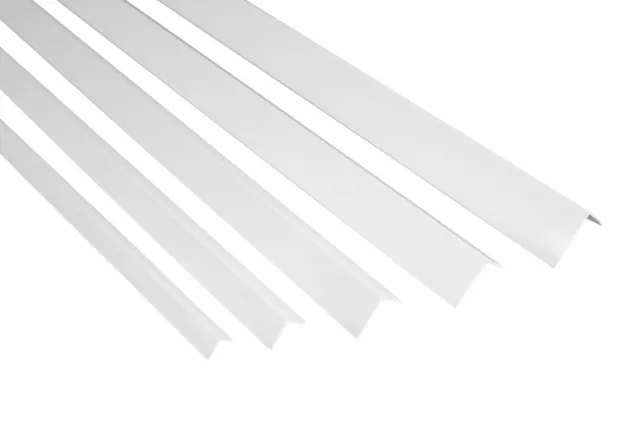 BawiTec PVC-Leiste Abdeckleiste Kunststoffleiste-Flachleiste weiß  selbstklebend