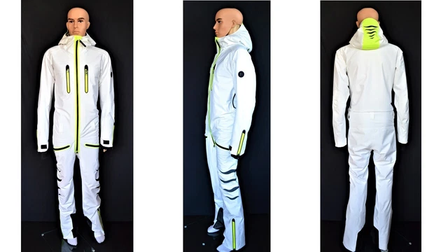 BOGNER HERREN SKIANZUG SKI OVERALL REED wattiert WEIß NEON UVP 1799€ Gr 50 M NEU