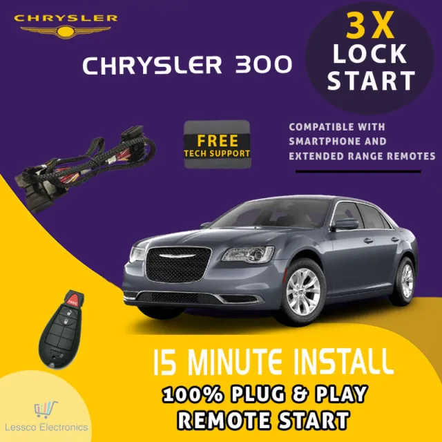 100% Plug and Play Remote Start fits: 2019-2023 Chrysler 300 / 300c Sedan