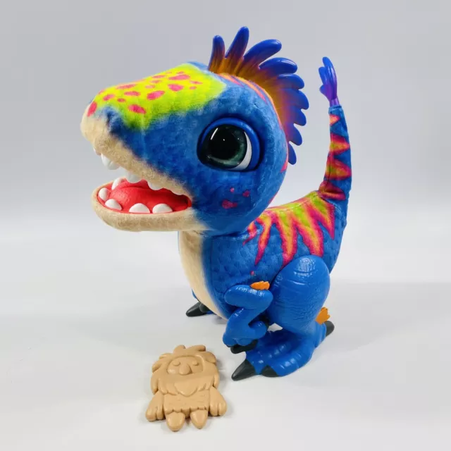 Fur Real Muchin REX Dinosaur Blue Interactive Robotic Toy Hasbro Kids Baby Dino