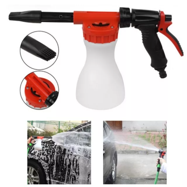 Snow foam Sprayer Car gun lance bottle 900ml dilution control -fits garden hose