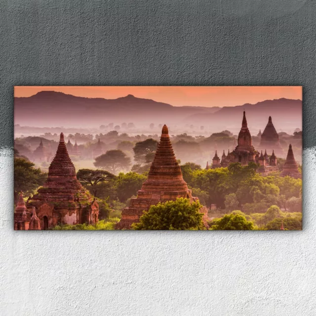 Tempel Burma Landschaft 100x50 Canvas XXL Leinwandbilder Leinwand