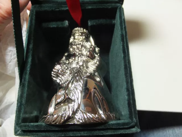 Godinger Silver Treasures Santa Claus bell Christmas ornament original box