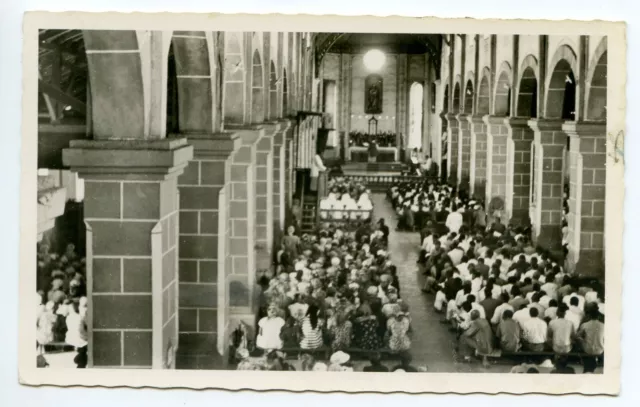 Cpsm - Cameroun - Yaounde  - La Messe A L'ancienne Cathedrale