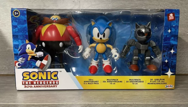 2022 JAKKS Sonic The Hedgehog - Classic Dr. Eggman, Sonic & Mecha Sonic 3-Pack!  192995408630