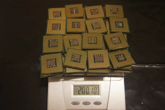 2   lbs HIGH YIELD GOLD BEARING CPU'S for gold recovery