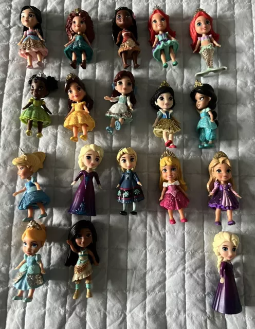 18 X Disney Princess Mini Toddler Dolls 3 Inch