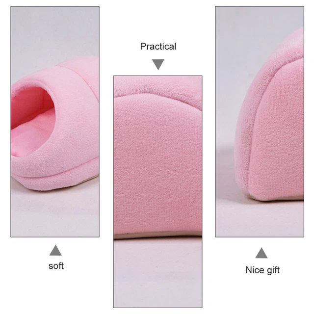 2pcs Kleine Pet Guinea Pig Hideout Mäuse Bett Käfig Chinchilla Bett Cozy 3