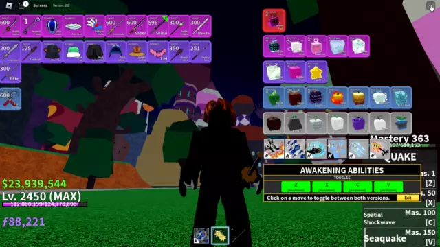 Blox Fruit Account Lv:2450Max, Max Human V4 (Tier 10) Awaken Magma -  Unverified Account