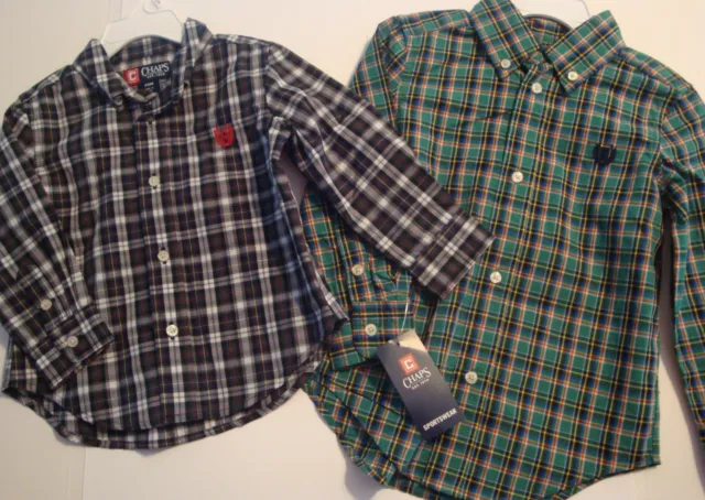 Baby/Toddler Boys Button Down Shirt By "Chaps" Sizes 24 Months - 3T  Nwt