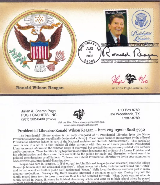 Ronald Reagan Presidential Library FDC, HP Pugh, 3930