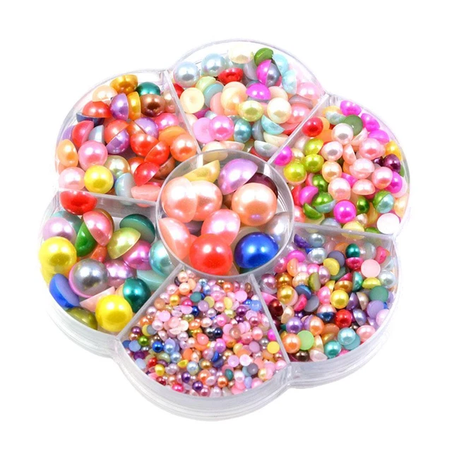 Semicircular Pearl Cabochon Beads ABS Pearly Flatback Charm for DIY Ornaments