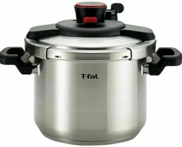 T-fal Clipso Pressure Cooker Induction Stainless Steel Cookware 6.3Qt NEW NO BOX