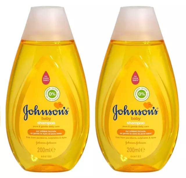 Johnson's Baby Shampoo 200ml – Pure & Gentle Care – Pack of 2