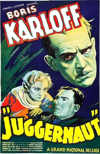 Juggernaut DVD - Boris Karloff dir. Edwards Vintage British Mystery Film 1936