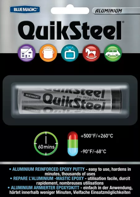 QUIKSTEEL QUICKSTEEL STEEL REINFORCED EXPOXY PUTTY REPAIR WELD 56.8g