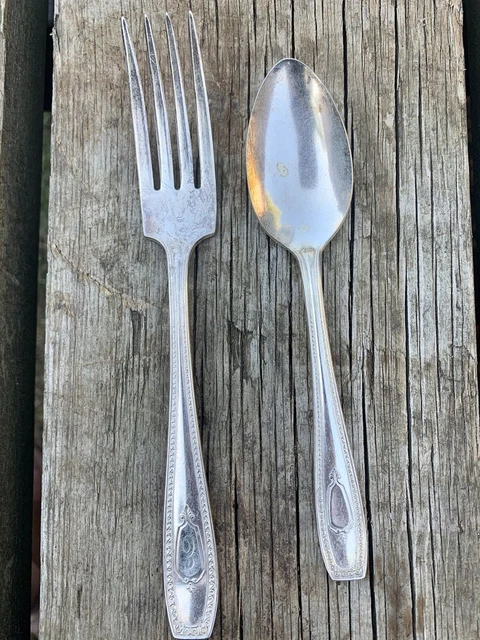 Pure Silverplate Vintage Fork and Spoon