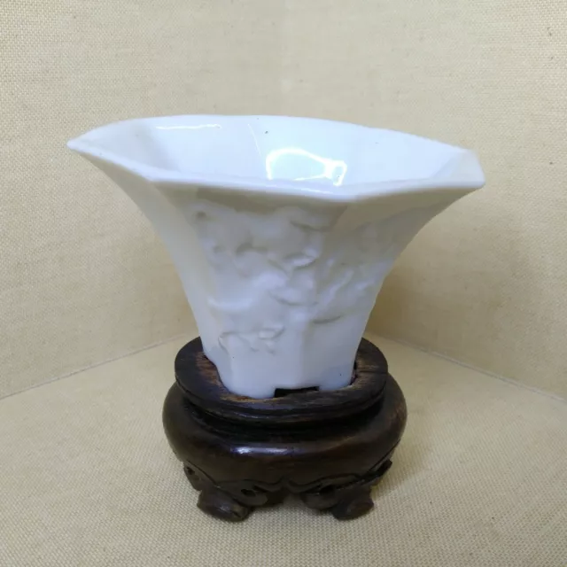 Antique Chinese Porcelain Cup, White of China, 18th-19th Century.