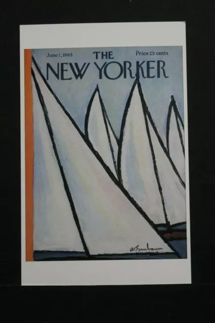 'THE NEW YORKER' MAGAZINE COVER on a POSTCARD - JUNE 1st 1963