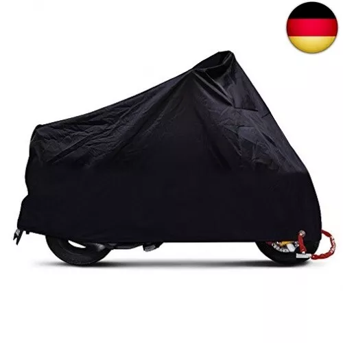 ANFTOP Motorrad Abdeckung 4XL Motorrad Garage Scooter Abdeckplane Schwarz Farbe