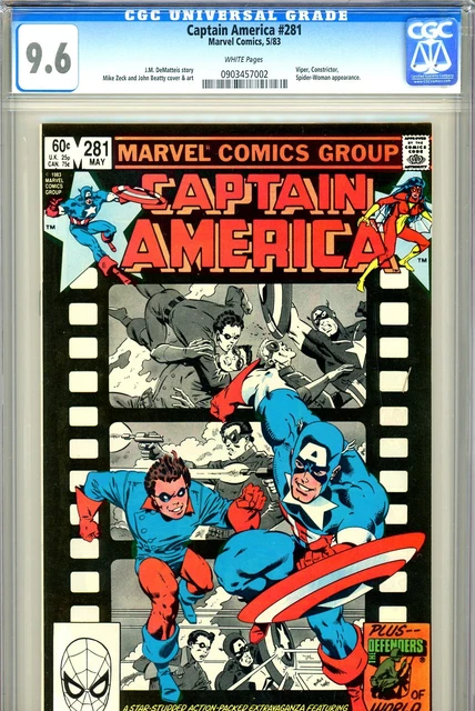 Captain America #281 CGC GRADED 9.6 - Spider-Woman x-over - classic-c - 2nd HG