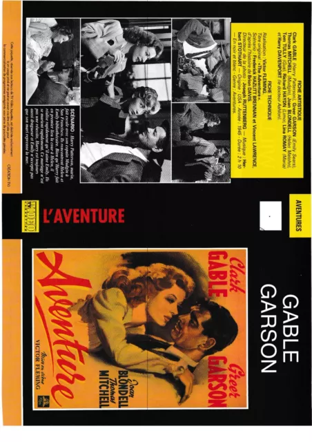 JAQUETTE VHS (seule) : L'AVENTURE / LE BAL DES SIRENES