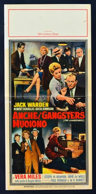 Affiche Aussi les Gangsters Die Jack Warden Robert Douglas Véritable Miles N14