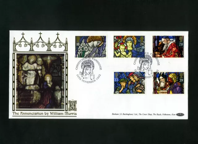 GB 1992  10th Nov BENHAM GOLD 500 No.79 FDC Christmas Cambridge SHS 41A (S+) Yy