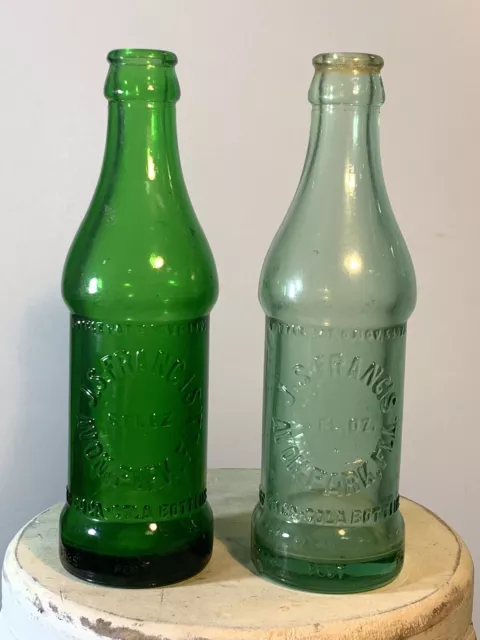 2 Antique J.S. Francis 1923 Coca Cola Coke Soda Pop Bottle Avon Park, FLA. (3B)