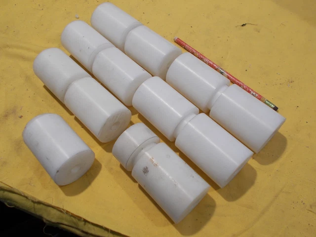 7 pcs DELRIN TUBE machinable plastic round bushing stock acetal 2" OD x 1/2" ID