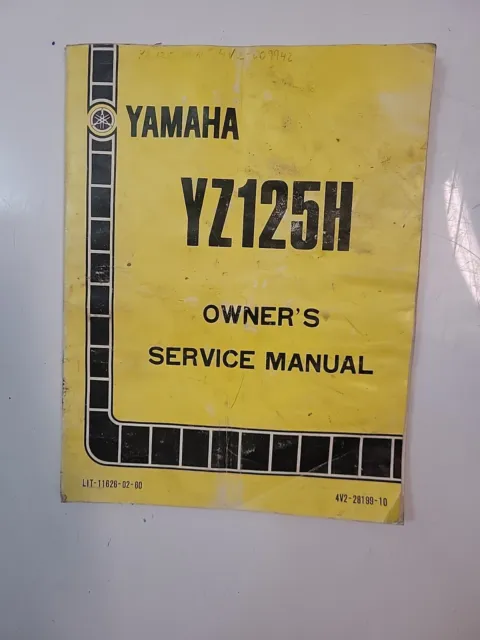 LIT-11626-02-60 Yamaha YZ125H Owners Service Manual