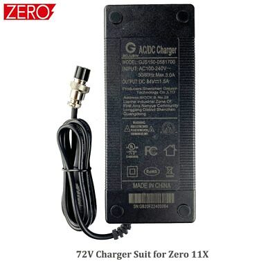 Chargeur de trottinette 52V 60V 72V Charge de batterie pour modeles Zero8X /9/10