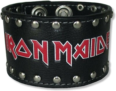 Official Bravado Braccialetto In Pelle Con Borchie Iron Maiden 2004 Unused 