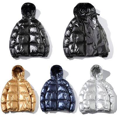 Mens Winter Warm Jacket Ski Snow Thick Hooded Puffer Coat Parka Quilted Overcoat