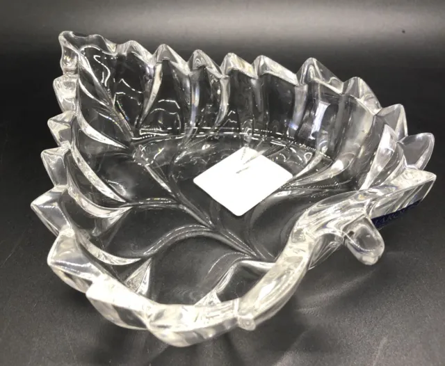 MARQUIS BY WATERFORD Aspen Leaf Dish 6 1/2" Crystal New Made In Germany G22