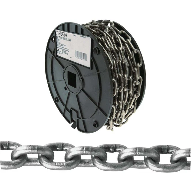 Campbell 5/32 In. 50 Ft. Bright Stainless Steel Coil Chain 0190424 Campbell