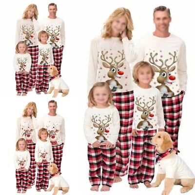 Set pigiami natalizi abbinati alla famiglia adulti bambini cani pigiami di Natale abiti da notte pigiami pigiami
