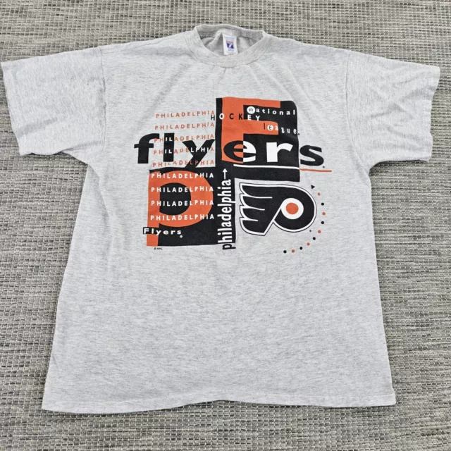 Vintage 90s T Shirt PHILADELPHIA FLYERS LOGO 7 Large NHL Ice Hockey