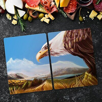 Aigle Cuisine planche à découper verre Animaux Oiseaux Aigle 2x40x52 cm 