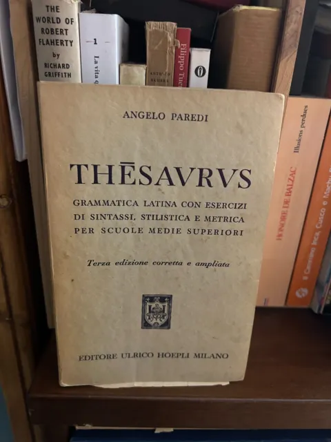Angelo Paredi - Thesaurus - III° edizione Hoepli 1956