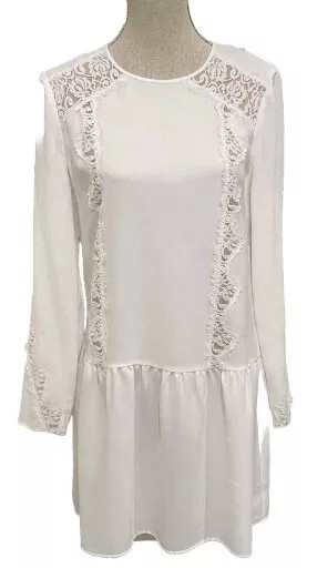 BCBG MAXAZRIA Jayn Lace Shirt Mini Elegant & Comfy Dress: XXS (New/No Tag)