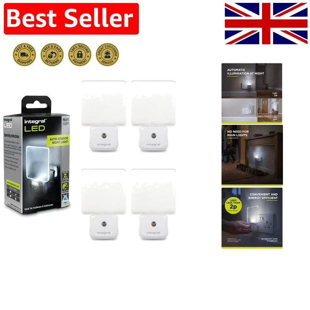PLUG-IN NIGHT LIGHT with Dusk-to-Dawn Sensor | Auto On/Off | Soft Light ...